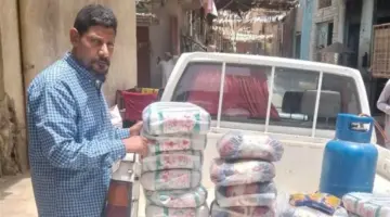 ضبط 170 كيلو سكر وأرز في حملات تموينية لتنظيم الأسواق والمخابز بأسوان